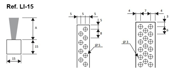 cepillo listón base 15x15 cepillo listón base 15x15