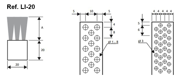 cepillo listón base 20x20 cepillo listón base 20x20