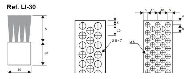 cepillo listón base 30x30 cepillo listón base 30x30