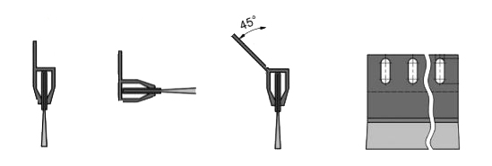 cepillo antiestático con perfil