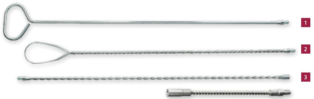 Varillas y alargos cepillos limpia tubos con rosca Varillas y alargos cepillos limpia tubos con rosca