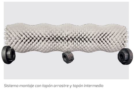 cepillo cilindrico modular multieje con tapas